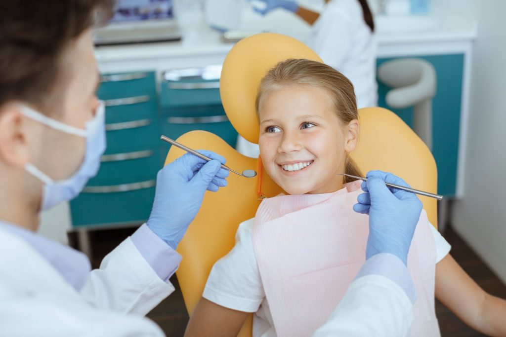 Child at a fearless back-to-school dental checkup in Renton